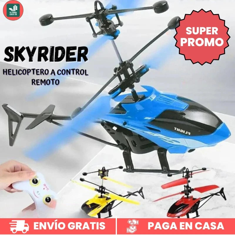 SKYRIDER FLYER™ HELICÓPTERO INTELIGENTE MULTIFUNCIONAL VUELA A CONTROL REMOTO O CON TUS MANOS 🚁🙌🏻🕹️