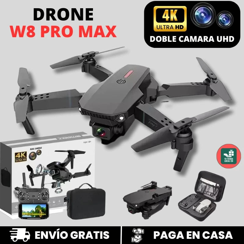 NUEVO DRONE  W8 PRO MAX 2025 CON INTELIGENCIA ARTIFICIAL LAS MEJORES ACROBACIAS FOTOS Y VIDEOS DESDE EL CIELO