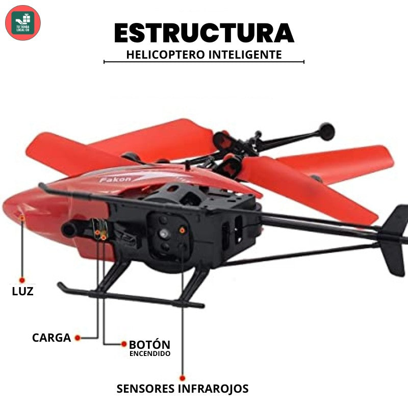 SKYRIDER FLYER™ HELICÓPTERO INTELIGENTE MULTIFUNCIONAL VUELA A CONTROL REMOTO O CON TUS MANOS 🚁🙌🏻🕹️