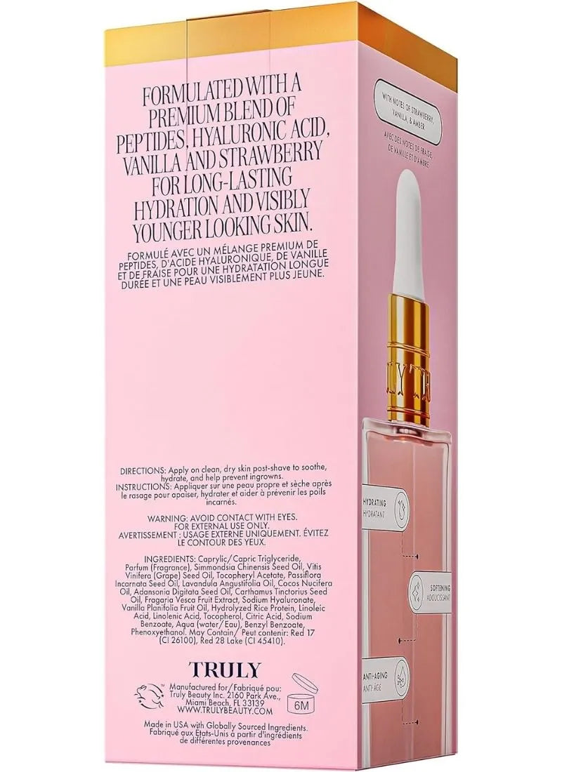 TRULY aceite para después del afeitado con aroma irresistible | Tratamiento curativo aclarante e hidratante de la zona intima. Piel suave, clara y sin irritaciones.