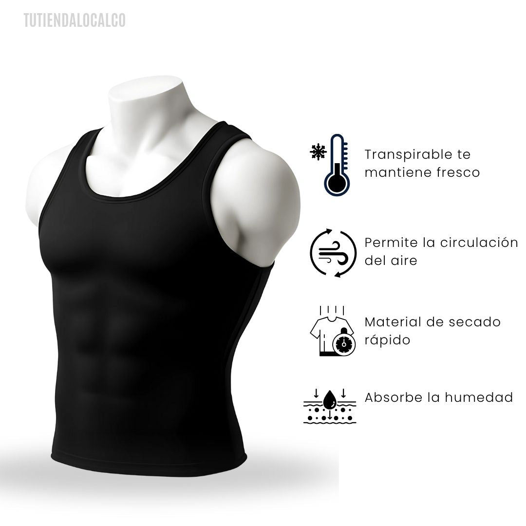 MAXFIT®  COMPRESSION | la camisilla de compresión inteligente, alinea tu postura, define tu pecho y abdomen al instante