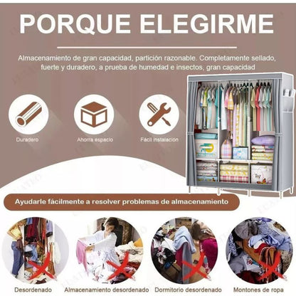 ARMARIO PORTATIL + ZAPATERO DE 6 NIVELES GRATIS EN OFERTA SOLO POR HOY 40% OFF