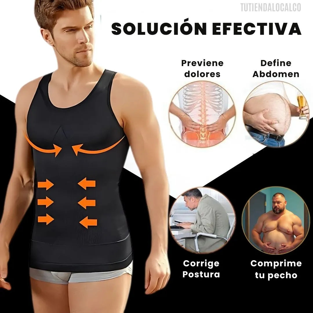 MAXFIT®  COMPRESSION | la camisilla de compresión inteligente, alinea tu postura, define tu pecho y abdomen al instante